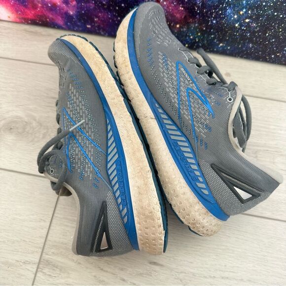 Brooks Glycerin GTS 19 Gray Running Shoes Men Sz 9 Wide (2E) 1103572E095 - Picture 8 of 9